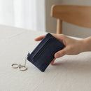 [KEY CASE] 4703 B FINE CHECKERBOARD S (NAVY BLUE BASECOAT WITH BLACK LACQUER) | KOUSHU INDEN (LACQUERED DEERSKIN CRAFTS)| INDEN-YA｜使用イメージ（演出・着用）※手作りのため色・風合いは一点ごとに異なります