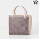 [TOTE BAG] 17 HANDBAG RING PATTERN (BEIGE BASECOAT WITH BROWN LACQUER) | KOUSHU INDEN (LACQUERED DEERSKIN CRAFTS) | INDEN-YA
