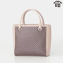 [TOTE BAG] 17 HANDBAG RING PATTERN (BEIGE BASECOAT WITH BROWN LACQUER) | KOUSHU INDEN (LACQUERED DEERSKIN CRAFTS) | INDEN-YA