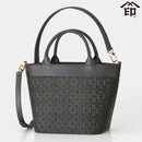 [TOTE BAG] 78 HANDBAG MODERN SQUARE (BLACK BASECOAT WITH BLACK LACQUER) | KOUSHU INDEN (LACQUERED DEERSKIN CRAFTS) | INDEN-YA