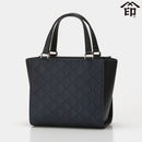 [TOTE BAG] 79 HANDBAG CRYSTAL LINE (NAVY BASECOAT WITH GRAY LACQUER) | KOUSHU INDEN (LACQUERED DEERSKIN CRAFTS) | INDEN-YA