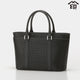 [TOTE BAG] 80 HANDBAG RING PATTERN (BLACK BASECOAT WITH BLACK LACQUER) | KOUSHU INDEN (LACQUERED DEERSKIN CRAFTS) | INDEN-YA