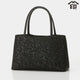 [TOTE BAG] 81 HANDBAG FLOWER ARABESQUE (BLACK BASECOAT WITH BLACK LACQUER) | KOUSHU INDEN (LACQUERED DEERSKIN CRAFTS) | INDEN-YA
