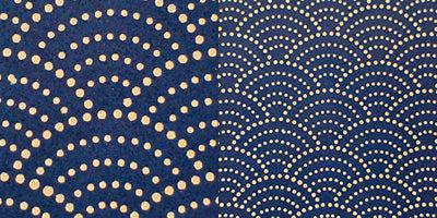 [지갑] 발톱 아라베스크 (흰색 래커와 네이비 블루베이스 코트) | Koushu Inden (래커 된 Deersdkin Crafts) | Inden-Ya