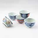 [BOWL SETS] SOMENISHIKI-PATTERN SET OF 5 | HASAMI WARES| SAIKAI TOKI