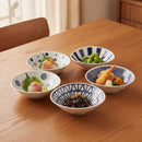 [BOWL SETS] INDIGO BALL SMALL SET OF 5 | HASAMI WARES| SAIKAI TOKI｜使用イメージ（演出・料理盛付）※手作りのため色・風合いは一点ごとに異なります