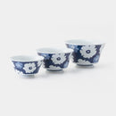 [BOWL SETS] INDIGO FLOWER (S & M & L) SET OF 3 | HASAMI WARES| SAIKAI TOKI