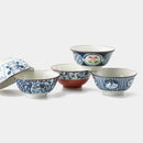 [BOWL SETS] ANTIQUE DYED PICTURE MULTI-PURPOSE SET OF 5 | HASAMI WARES| SAIKAI TOKI