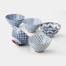 [RICE BOWL SETS] ANTIQUE DYED PICTURE SET OF 5 | HASAMI WARES| SAIKAI TOKI