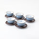 [ถ้วยชาญี่ปุ่น] กล้วยไม้สีเทาพร้อมชุดจานรอง 5 | Hasami Wares | Saikai Toki
