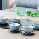 [日本茶杯]灰色蘭花，配以5 | Hasami商品| Saikai Toki