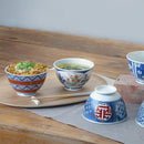 [RICE BOWL] SOMENISHIKI-PATTERN SET OF 5 | HASAMI WARES| SAIKAI TOKI