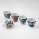 [CUP] SOMENISHIKI-PATTERN SET OF 5 | HASAMI WARES| SAIKAI TOKI