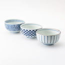 [RICE BOWL] INDIGO COLOR SET OF 3 | HASAMI WARES| SAIKAI TOKI