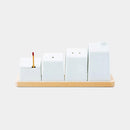 [SPICE JAR (CONTAINER)] TOWN CONDIMENT (INCLUDE TRAY) SET OF 5 | HASAMI WARES| SAIKAI TOKI