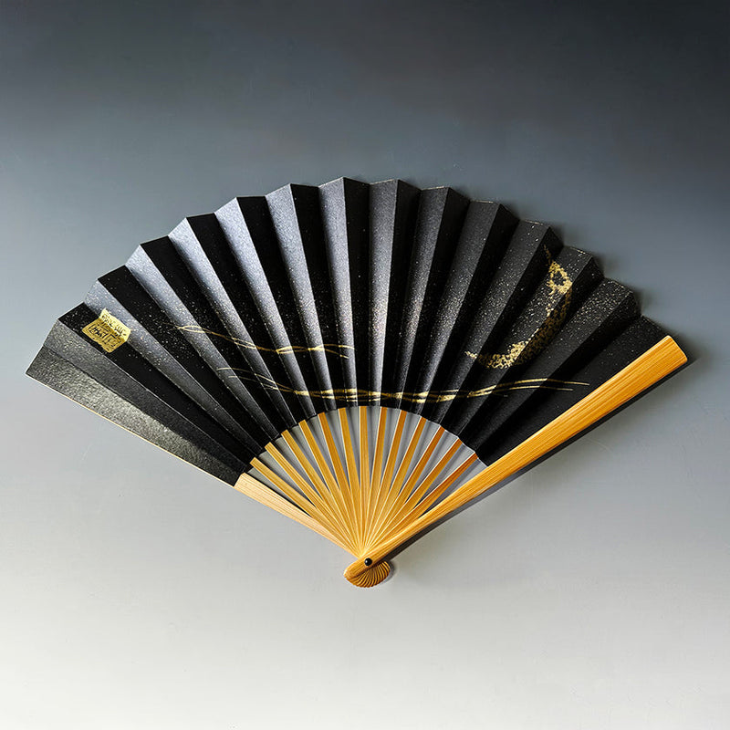 [HAND FAN] MOON-THINKING CRESCENT MOON (MILKY WAY) | KARAKAMI (JAPANESE PAPER)｜KEIBIFUGETSU