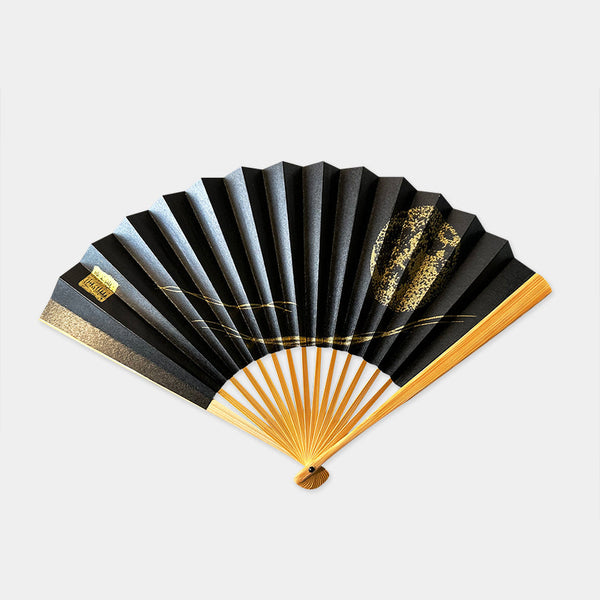 [HAND FAN] MOON-THINKING FULL MOON | KARAKAMI (JAPANESE PAPER)｜KEIBIFUGETSU