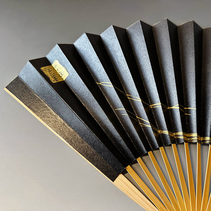 [HAND FAN] MOON-THINKING FULL MOON | KARAKAMI (JAPANESE PAPER)｜KEIBIFUGETSU