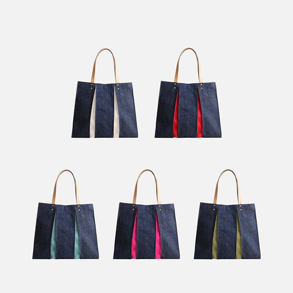 [กระเป๋า Tote] OUGI DENIM WH | ศิลปะผ้า Kosho