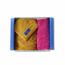 [BABY GIFT SET] FACE TOWEL * 1 (GOLD) / BIB * 1 (CASSIS) | ORGANIC TOWEL | HIPPOPOTAMUS