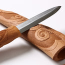 [มีด] Makiri Satoru Hirama | งานฝีมือ Ainu | Cikarpe Akan