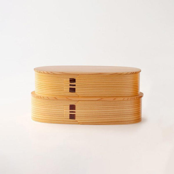 [LUNCH-BOX] OVAL 2-TIER NESTED BOXES (S) | ODATE MAGEWAPPA | KURIKYU