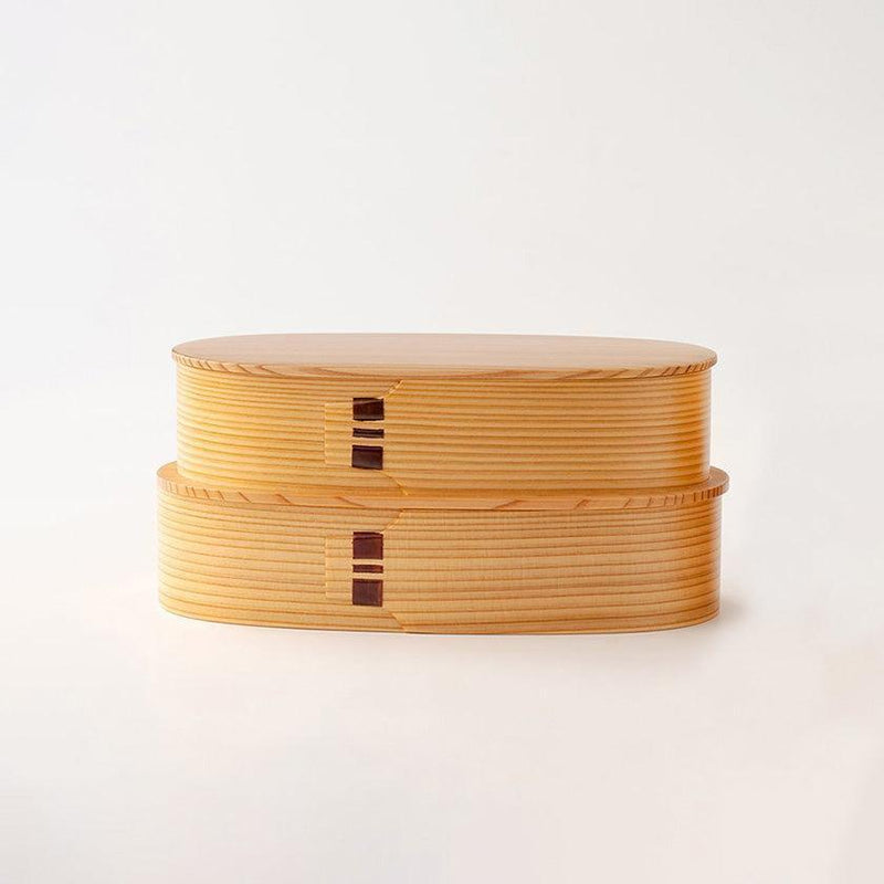 [LUNCH-BOX] OVAL 2-TIER NESTED BOXES (S) | ODATE MAGEWAPPA | KURIKYU