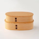 [LUNCH-BOX] OVAL 2-TIER NESTED BOXES (L) | ODATE MAGEWAPPA | KURIKYU