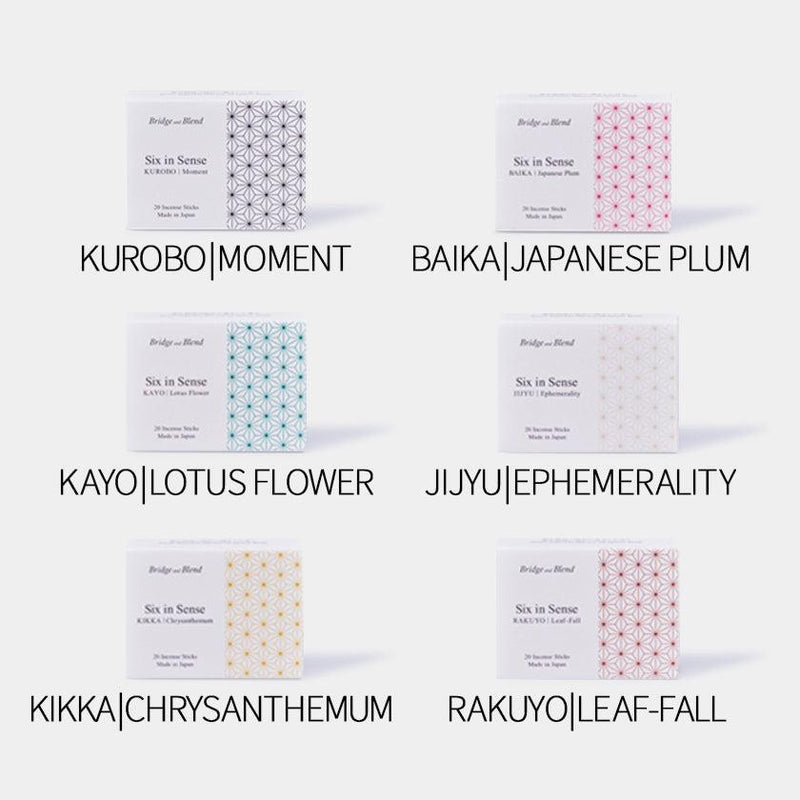 [INCENSE] SIX IN SENSE STICKS 20 PCS 100% NATURAL HANDMADE | FRAGRANCE FORMULATION | BRIDGE AND BLEND
