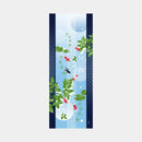 [수건] Tenugui Blue Wave Pattern Goldfish | 요코하마 염색 | 하마 모요