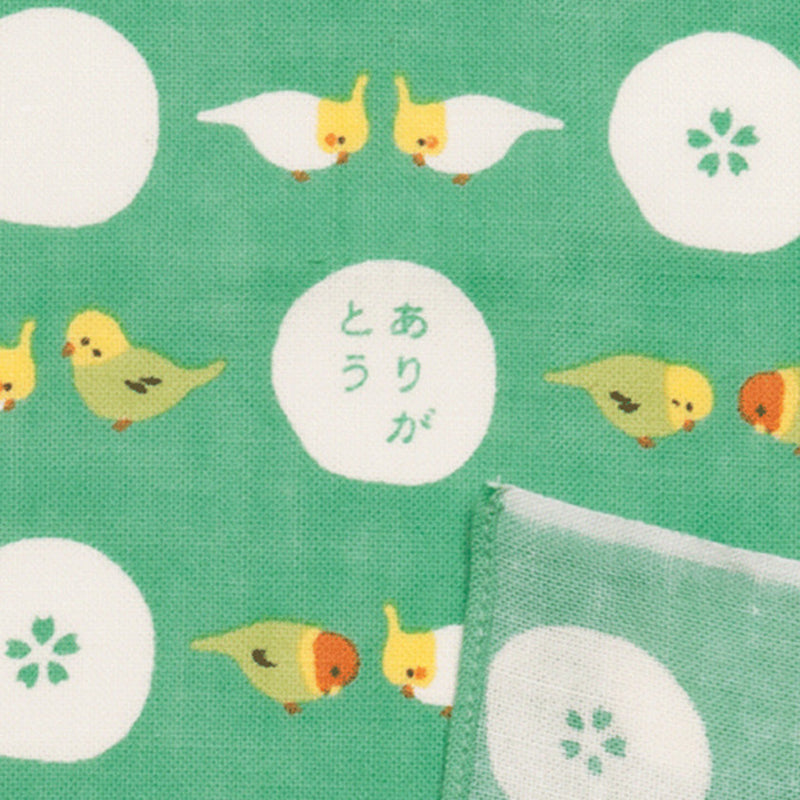 [TOWELS] HANDKERCHIEF THANK YOU PARAKEET | YOKOHAMA DYEING | HAMAMONYO