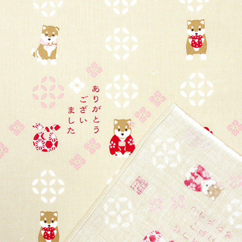 [TOWELS] HANDKERCHIEF THANK YOU VERY MUCH MAME-SHIBA | YOKOHAMA DYEING | HAMAMONYO