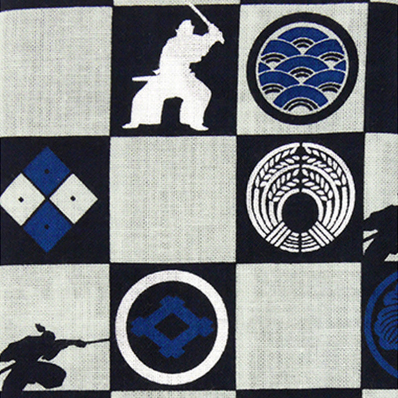 [TOWELS] TENUGUI SAMURAI CHECKERED PATTERN | YOKOHAMA DYEING | HAMAMONYO