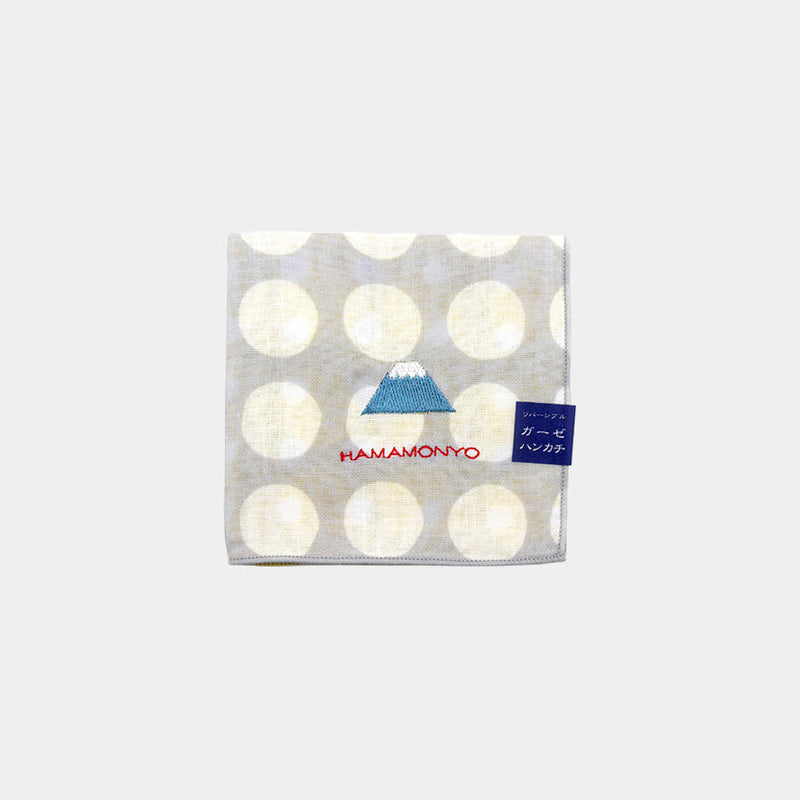 [TOWELS] REVERSIBLE GAUZE HANDKERCHIEF DOT PATTERN AND MT.FUJI | YOKOHAMA DYEING | HAMAMONYO