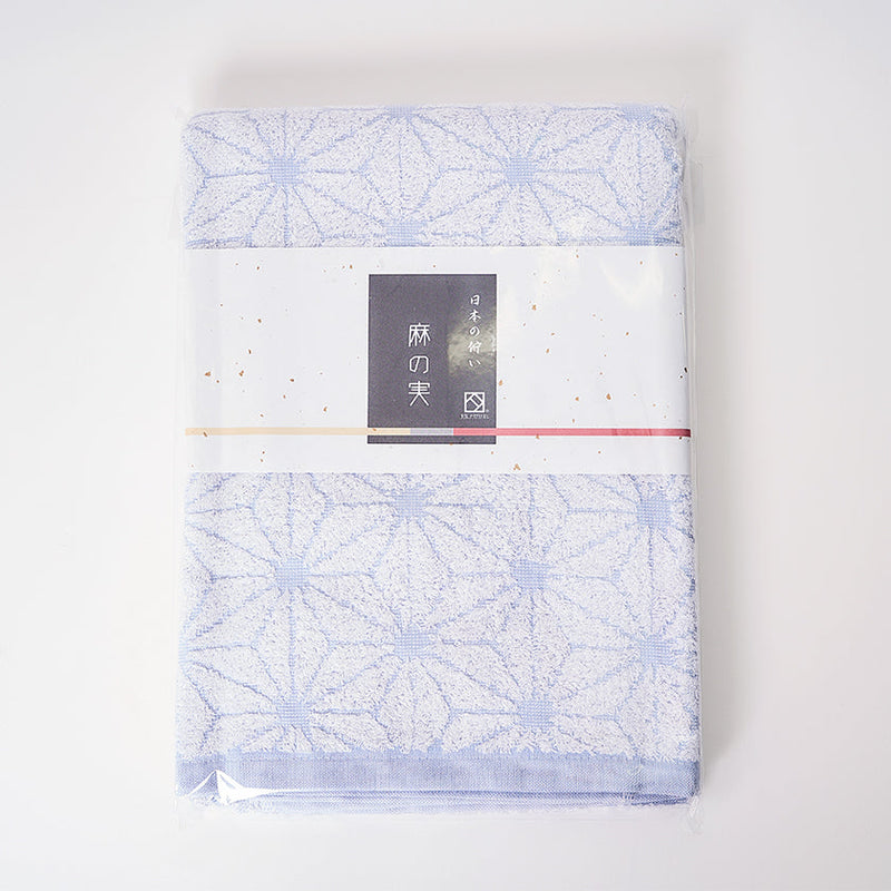 [TOWELS] "JAPANESE MOTIF" HEMP STAR DESIGN BATH TOWEL | SENSHU TOWEL | FUKUROYA TOWEL