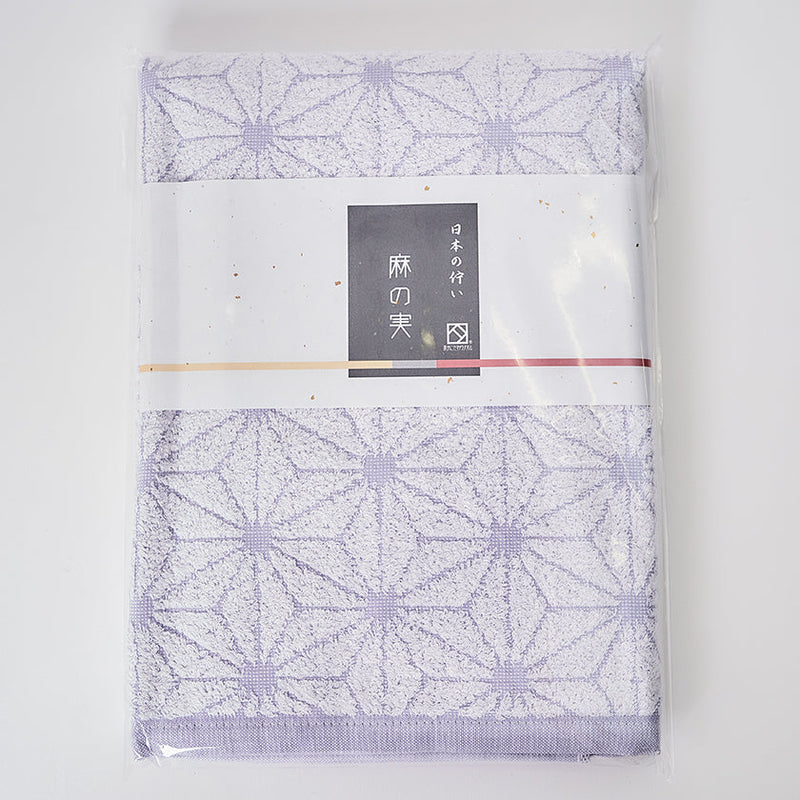 [TOWELS] "JAPANESE MOTIF" HEMP STAR DESIGN BATH TOWEL | SENSHU TOWEL | FUKUROYA TOWEL