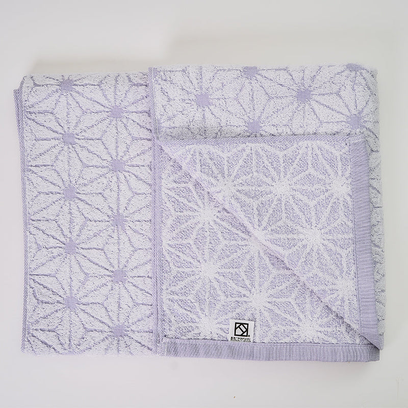 [TOWELS] "JAPANESE MOTIF" HEMP STAR DESIGN BATH TOWEL | SENSHU TOWEL | FUKUROYA TOWEL