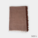 [SCARF] BANSHU-ORI COTTON WOOL STOLE (BEIGE) | BANSHU-ORI | FUJI GAUZE