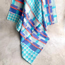 [SCARF] BANSHU-ORI JACQUARD CUPRO SCARF (BLUE) | BANSHU-ORI | POLS