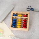 Abacus base plate: the inside has been changed to natural wood, and the outside to white.