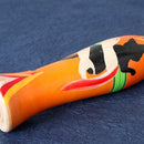 [DOLL] TAISHO PERIOD STYLE KOKESHI (Wooden Dolls) ORANGE | TSUCHIYU DENTO KOKESHI (Wooden Dolls) | AKIHIRO KONNO