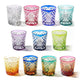 [EDO KIRIKO] KIKUTSUNAGI AND KAGOME OLD-FASHIONED GLASS | TABLEAU