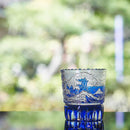 [EDO KIRIKO] "GAIFUKAISEI" "KANAGAWAOKINAMIURA" AND KIKUKAGOME OLD-FASHIONED GLASS | TABLEAU