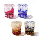 [EDO KIRIKO] "GAIFUKAISEI" "KANAGAWAOKINAMIURA" AND KIKUKAGOME OLD-FASHIONED GLASS | TABLEAU