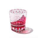 [EDO KIRIKO] "GAIFUKAISEI" "KANAGAWAOKINAMIURA" AND KIKUKAGOME OLD-FASHIONED GLASS | TABLEAU