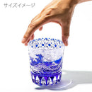 [EDO KIRIKO] "GAIFUKAISEI" "KANAGAWAOKINAMIURA" AND KIKUKAGOME OLD-FASHIONED GLASS | TABLEAU