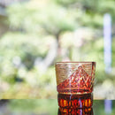 [EDO KIRIKO] "GAIFUKAISEI" "KANAGAWAOKINAMIURA" AND KIKUKAGOME OLD-FASHIONED GLASS | TABLEAU