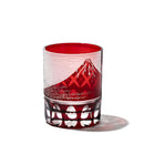 [EDO KIRIKO] "RED FUJI" "MT. FUJI" AND YARAI OLD-FASHIONED GLASS | TABLEAU