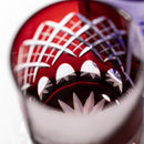 [EDO KIRIKO] "RED FUJI" "MT. FUJI" AND YARAI OLD-FASHIONED GLASS | TABLEAU