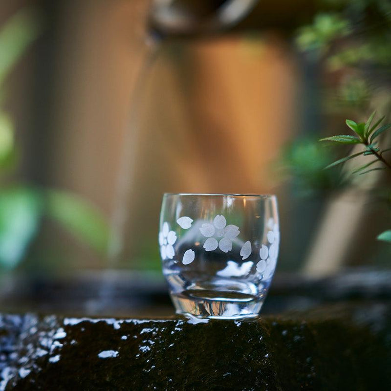江戶切子]「富士山」與「鶴」「櫻花」清酒杯|畫面｜Made in Japan